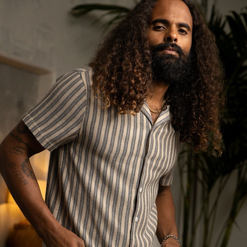 THE PALMA SHIRT - CACAO STRIPE